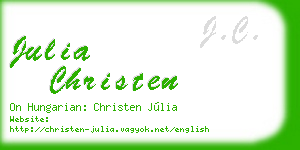julia christen business card